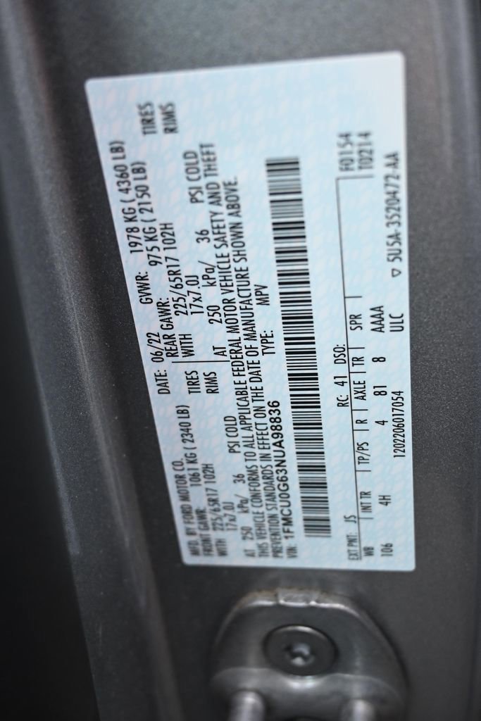 Certified 2022 Ford Escape SE image 39