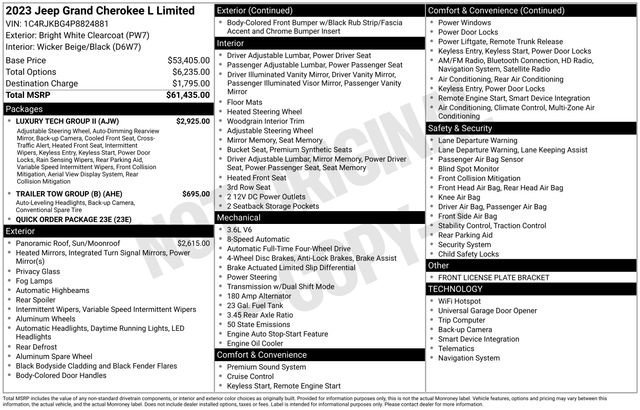 Used 2023 Jeep Grand Cherokee L Limited w/ Luxury Tech Group II image 39