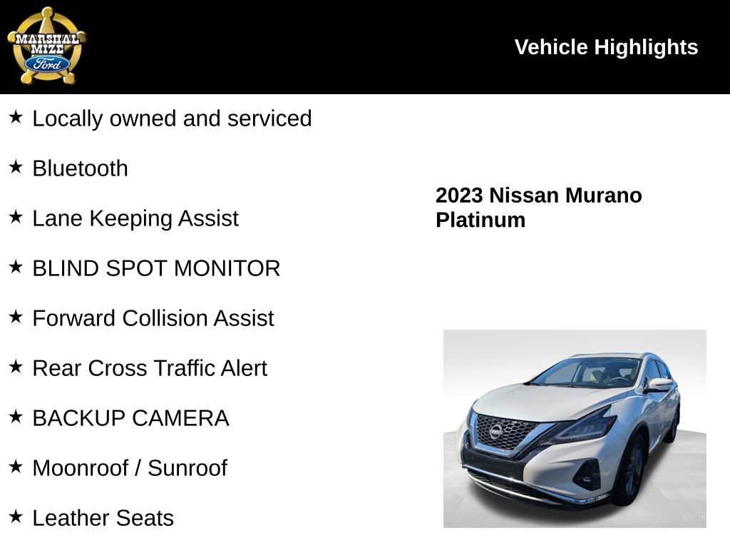 Used 2023 Nissan Murano Platinum w/ Cargo Package FWD image 2