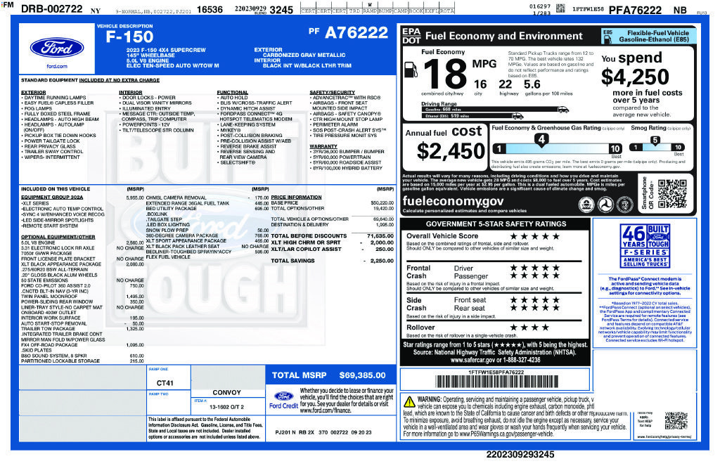 Certified 2023 Ford F150 XLT w/ Equipment Group 302A High AWD/4WD image 38