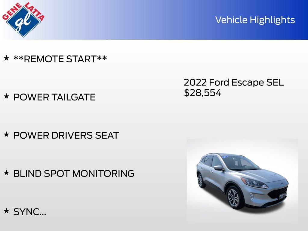 Certified 2022 Ford Escape SEL w/ Technology Package AWD/4WD image 34