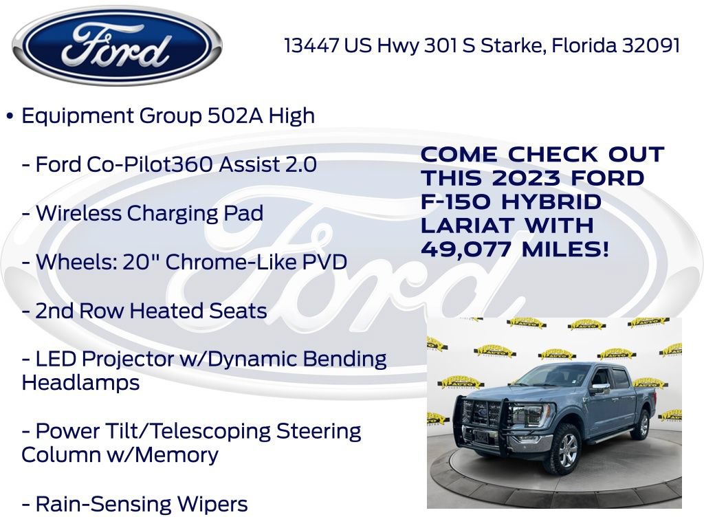 Certified 2023 Ford F150 Lariat w/ Equipment Group 502A High AWD/4WD image 22