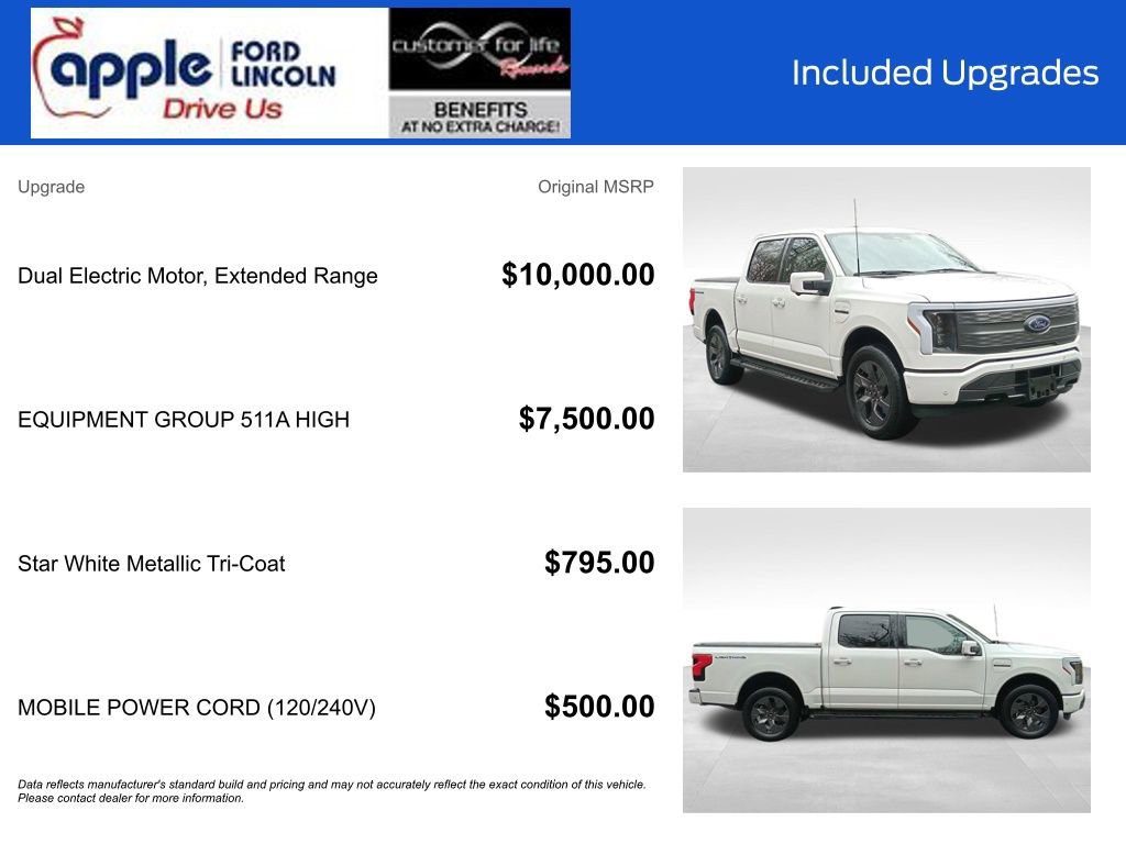 Certified 2023 Ford F150 Lightning Lariat w/ Equipment Group 511A High image 9