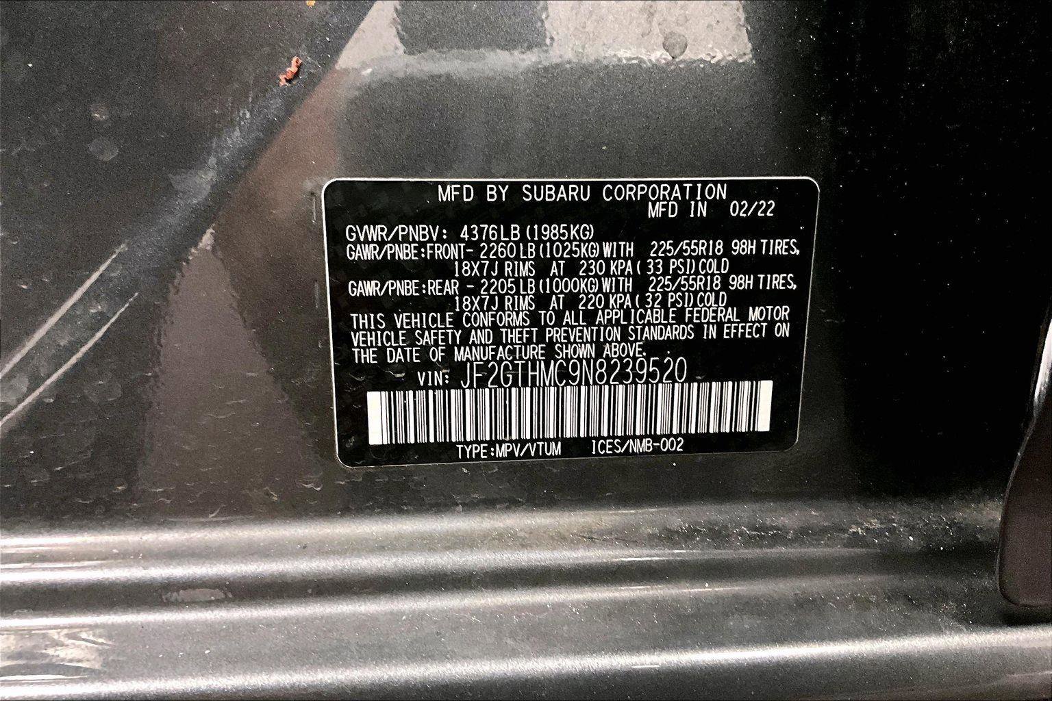 Used 2022 Subaru Crosstrek 2.5i Limited w/ Moonroof Package 1 image 32