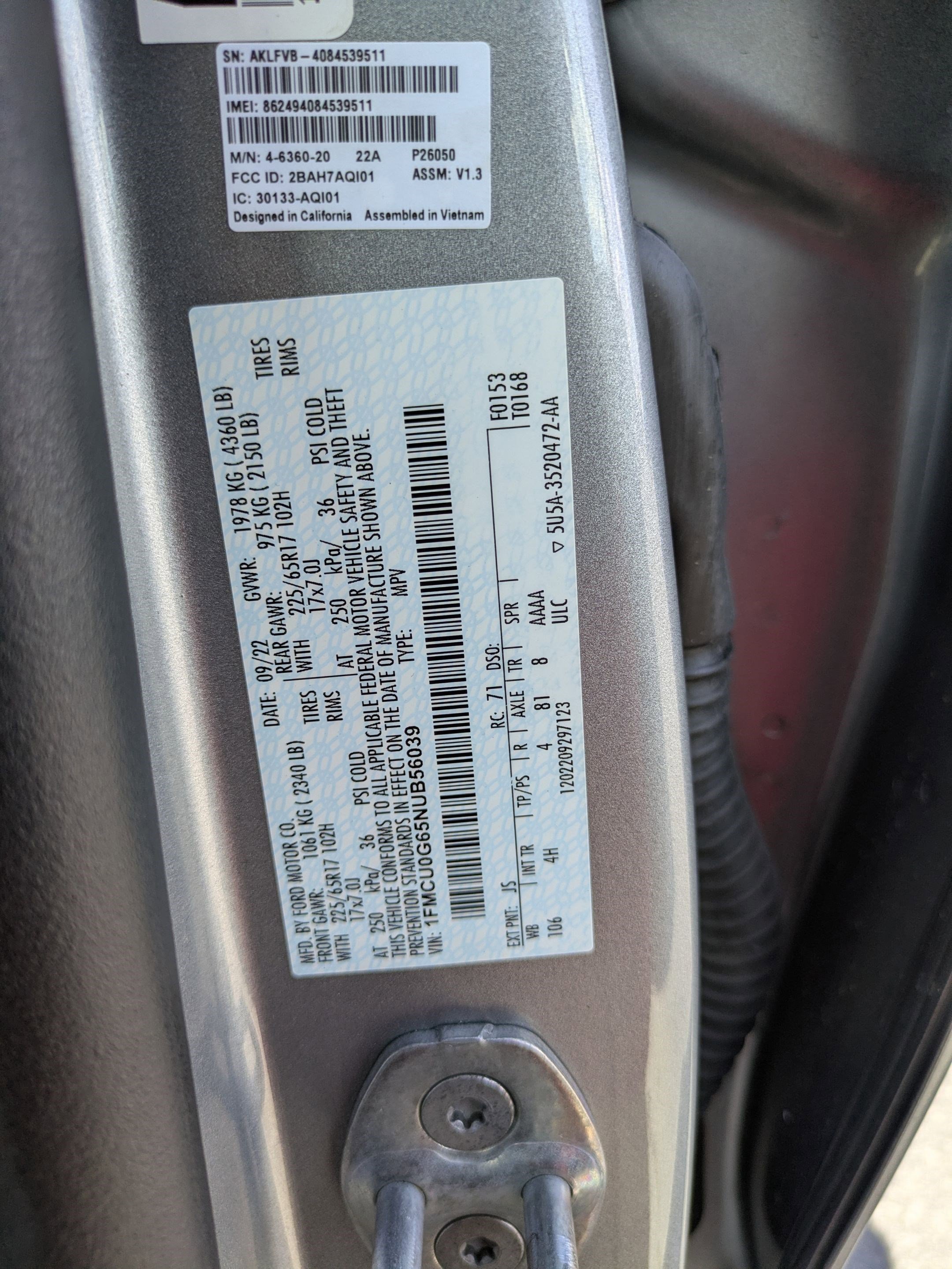 Certified 2022 Ford Escape SE w/ Convenience Package FWD image 35