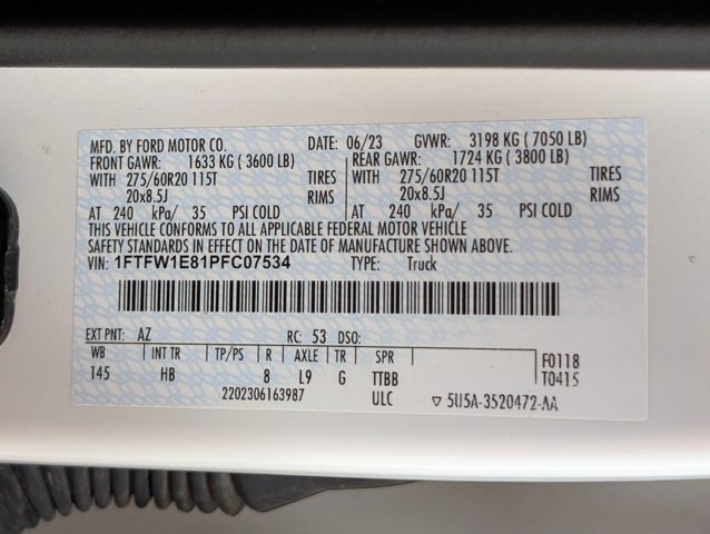 Certified 2023 Ford F150 Lariat w/ Equipment Group 502A High AWD/4WD image 34