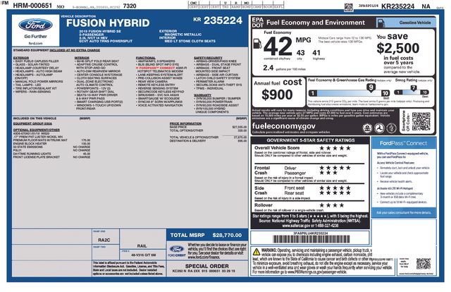 Certified 2019 Ford Fusion SE FWD image 16
