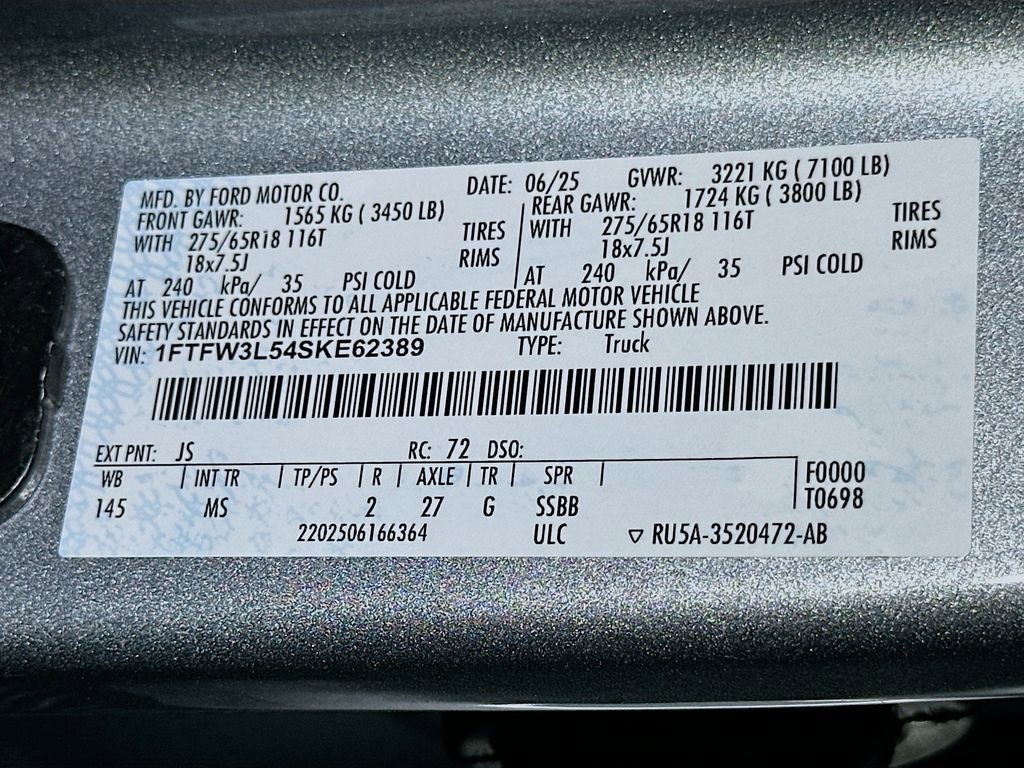 Certified 2025 Ford F150 XLT w/ Equipment Group 301A Standard AWD/4WD image 21