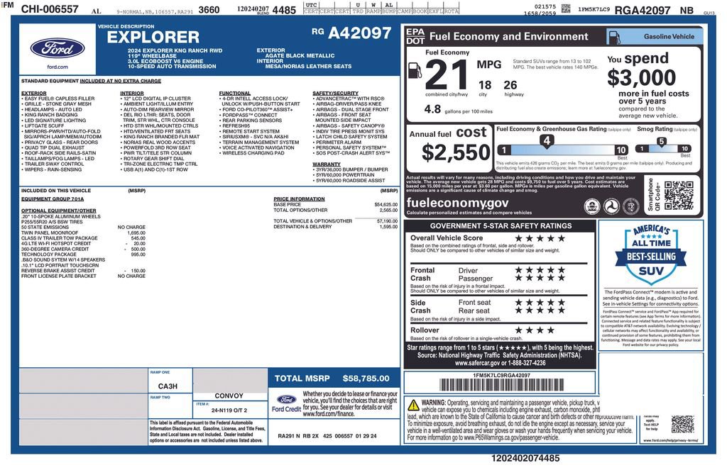 Certified 2024 Ford Explorer King Ranch w/ Technology Package image 5