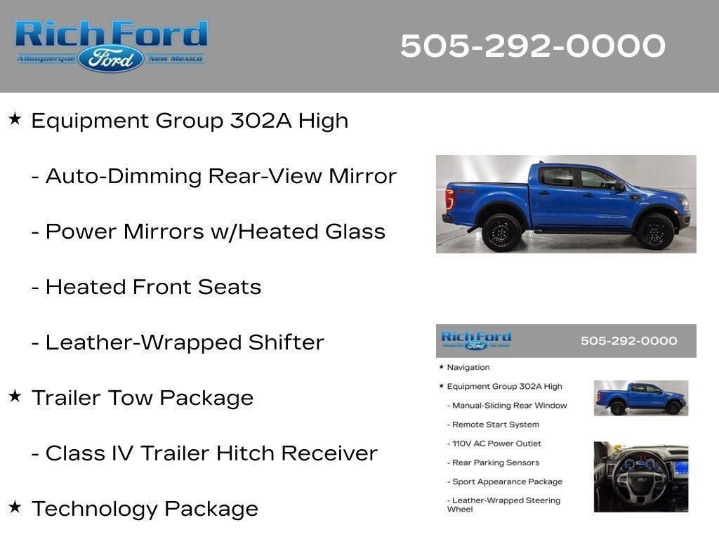 Certified 2023 Ford Ranger XLT w/ Equipment Group 302A High AWD/4WD image 88