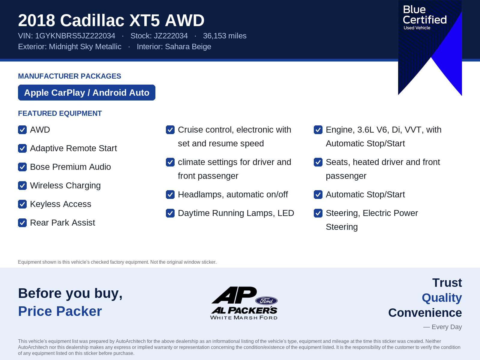 Used 2018 Cadillac XT5 AWD image 10