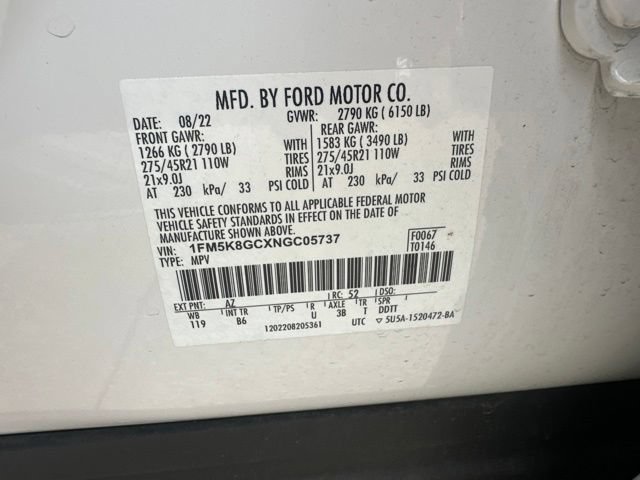 Certified 2022 Ford Explorer ST w/ Equipment Group 401A AWD/4WD image 8