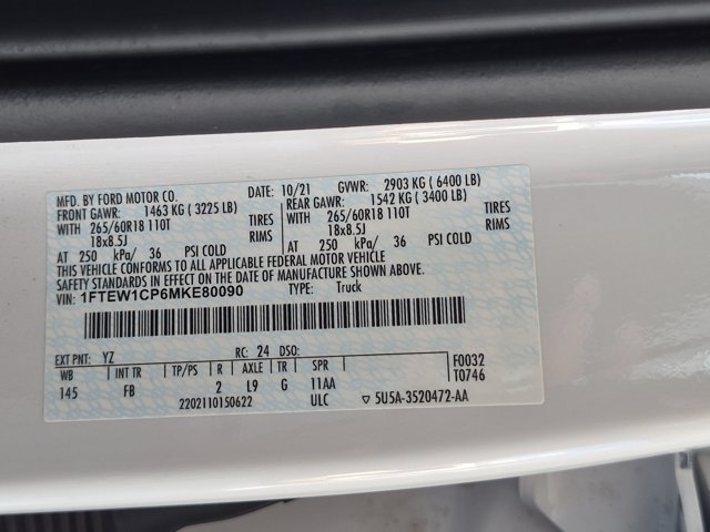 Certified 2021 Ford F150 XLT w/ Equipment Group 302A High RWD image 37