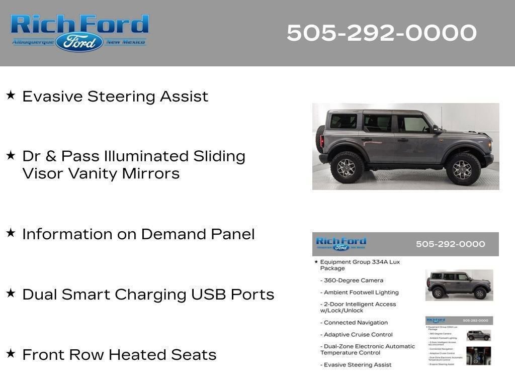 Certified 2025 Ford Bronco Badlands AWD/4WD image 95