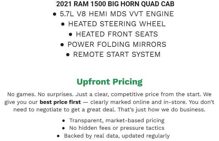 Used 2021 RAM 1500 Big Horn AWD/4WD image 2