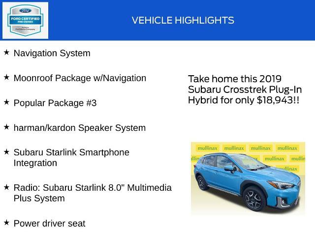 Used 2019 Subaru Crosstrek Hybrid w/ Moonroof Package w/Navigation AWD/4WD image 18