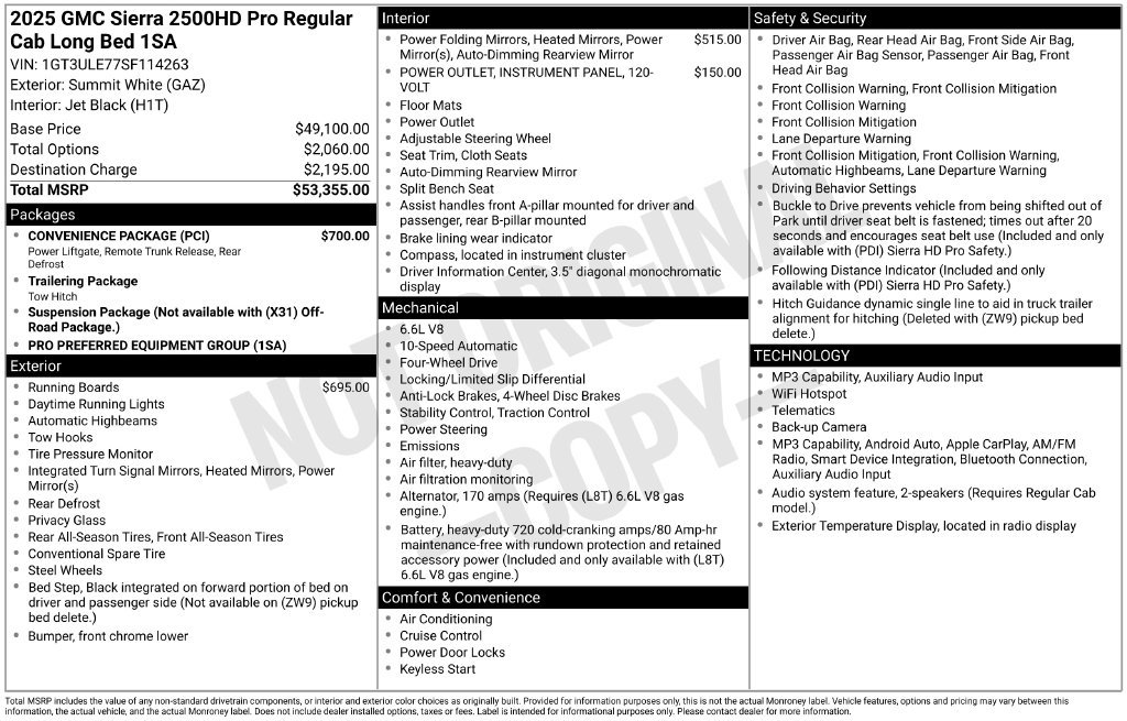 Used 2025 GMC Sierra 2500 Pro w/ Convenience Package AWD/4WD image 35