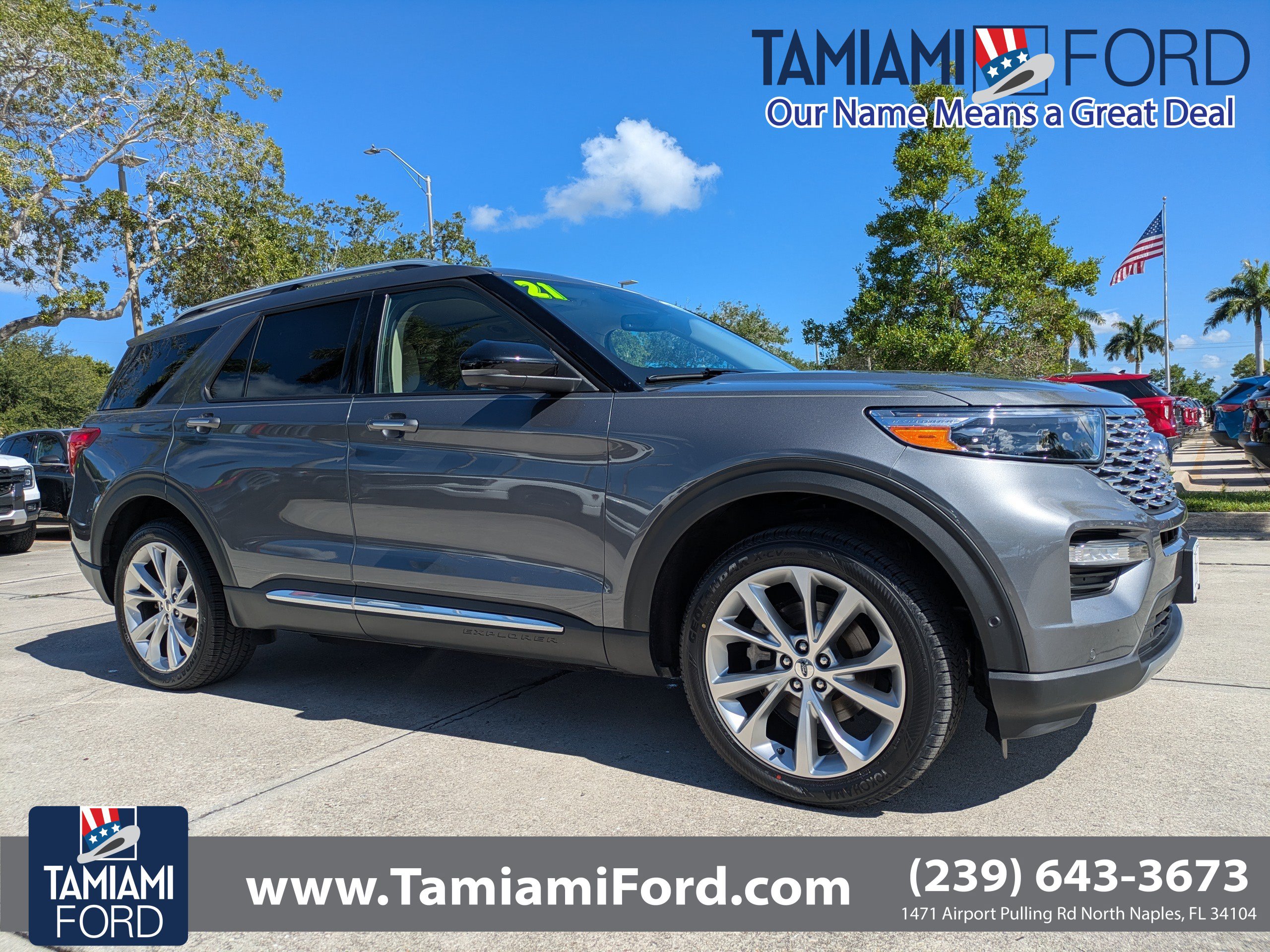 Certified 2021 Ford Explorer Platinum w/ Equipment Group 601A AWD/4WD image 1