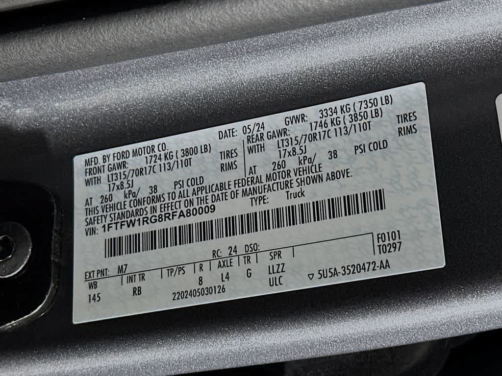 Certified 2024 Ford F150 Raptor AWD/4WD image 23