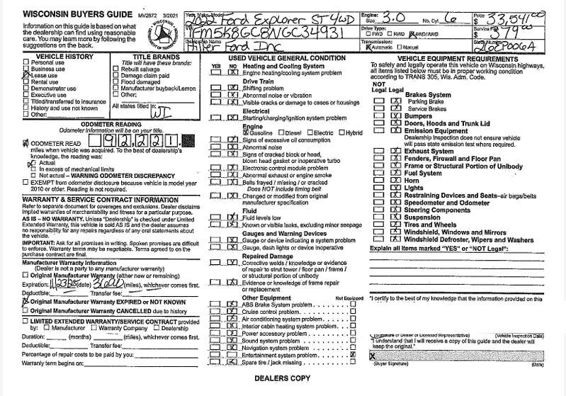Certified 2022 Ford Explorer ST w/ Equipment Group 401A image 50