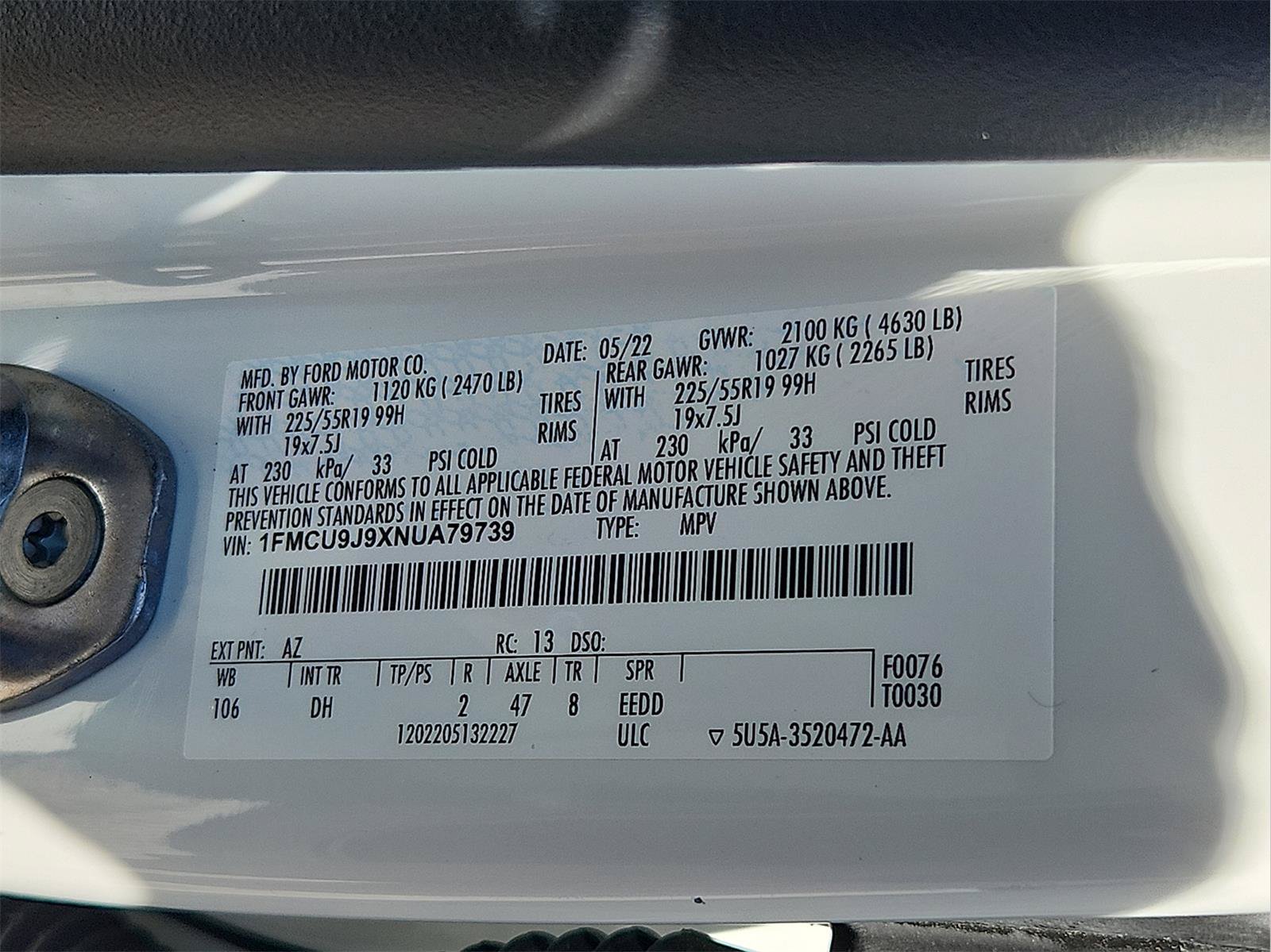 Certified 2022 Ford Escape Titanium w/ Titanium Elite Package AWD/4WD image 25