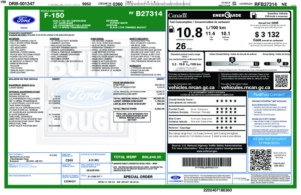 Certified 2024 Ford F150 Lariat AWD/4WD image 13