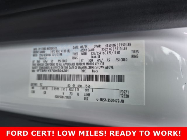 Certified 2025 Ford Transit 250 Low Roof w/ Exterior Upgrade Package RWD image 26