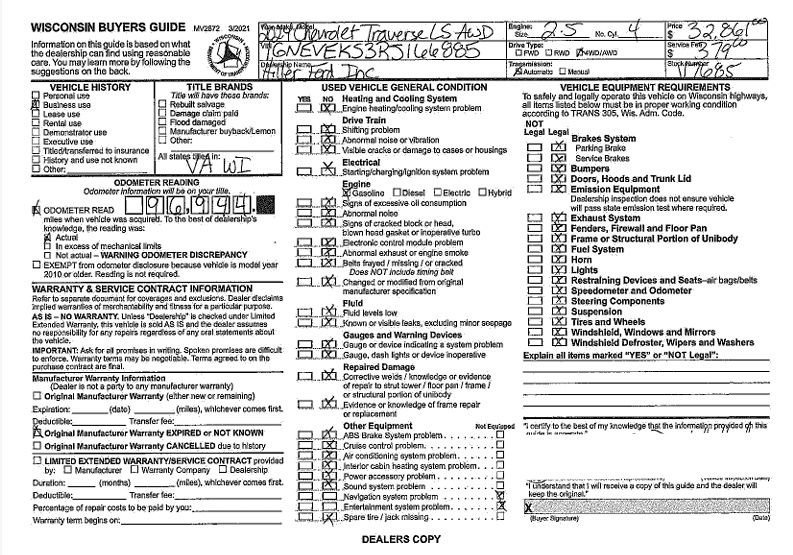 Used 2024 Chevrolet Traverse LS image 41
