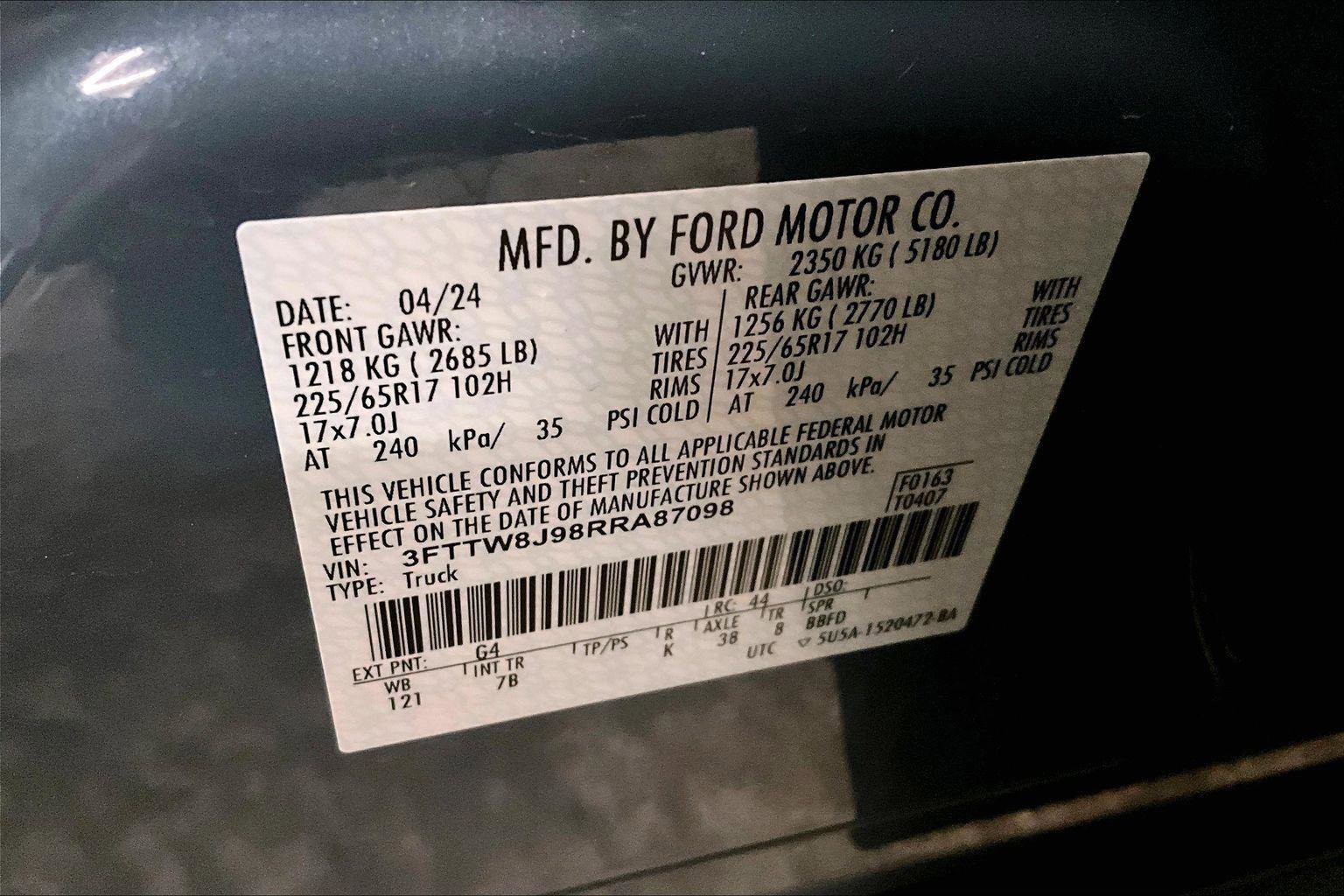 Certified 2024 Ford Maverick XLT w/ Equipment Group 300A Standard image 33