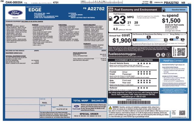 Certified 2023 Ford Edge SEL AWD/4WD image 16