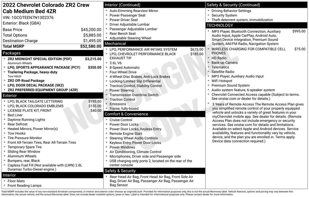 Used 2022 Chevrolet Colorado ZR2 w/ ZR2 Midnight Special Edition AWD/4WD image 45