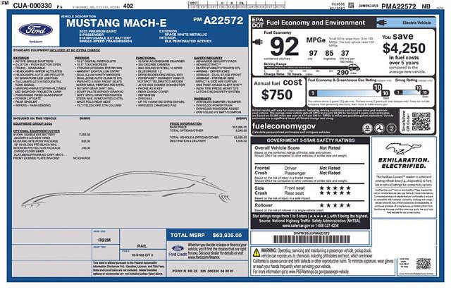 Certified 2023 Ford Mustang Mach-E Premium w/ Mustang Nite Pony Package AWD/4WD image 12