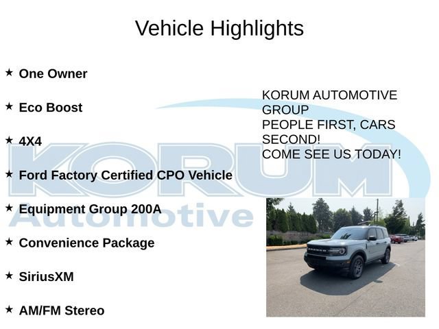 Certified 2023 Ford Bronco Sport Big Bend w/ Convenience Package AWD/4WD image 4