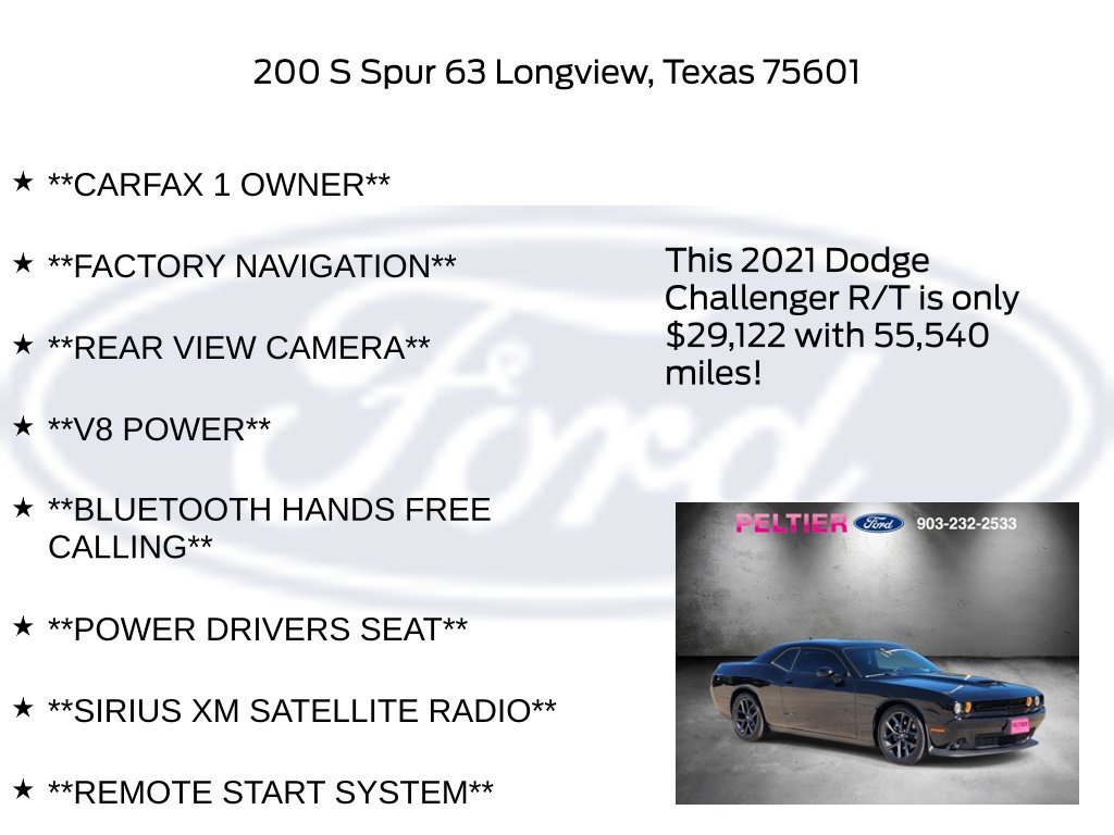 Used 2021 Dodge Challenger R/T w/ Blacktop Package RWD image 6