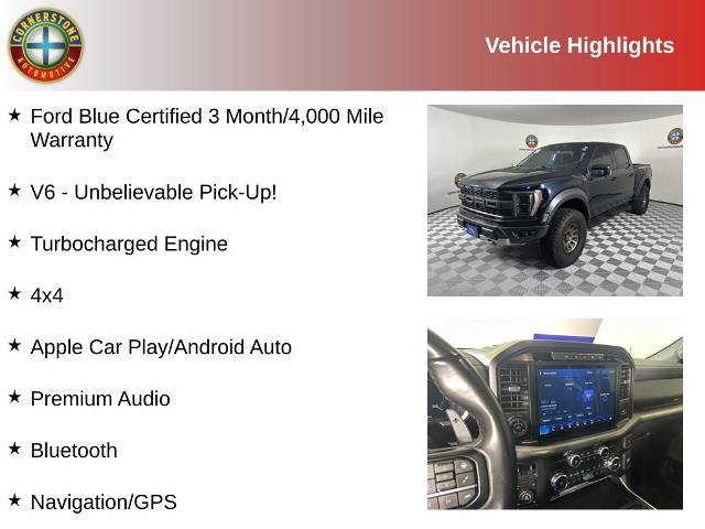Certified 2022 Ford F150 Raptor w/ Equipment Group 801A High AWD/4WD image 2