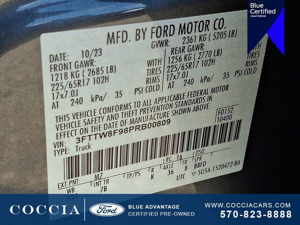 Certified 2023 Ford Maverick XLT w/ Equipment Group 300A Standard AWD/4WD image 28
