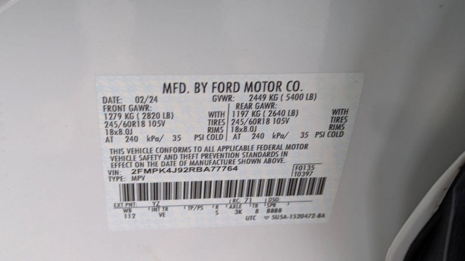 Certified 2024 Ford Edge SEL image 20