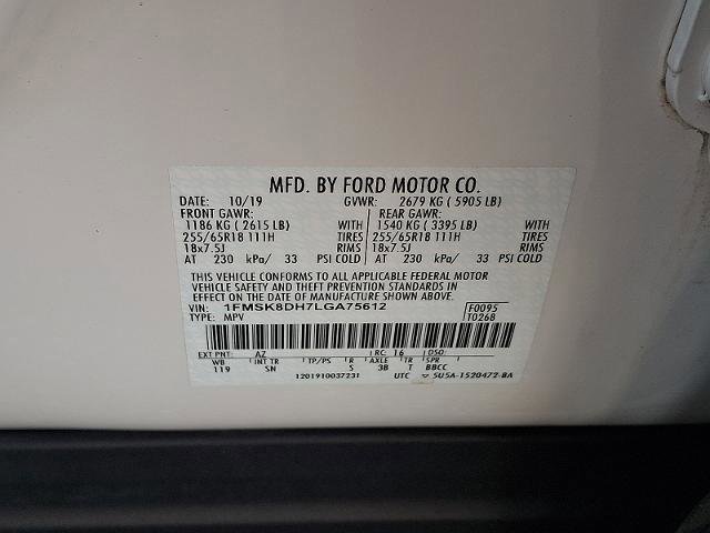 Certified 2020 Ford Explorer XLT w/ Equipment Group 202A image 27