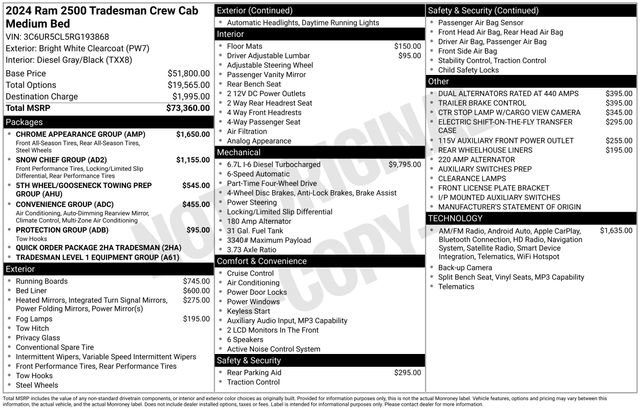 Used 2024 RAM 2500 Tradesman w/ Chrome Appearance Group AWD/4WD image 46