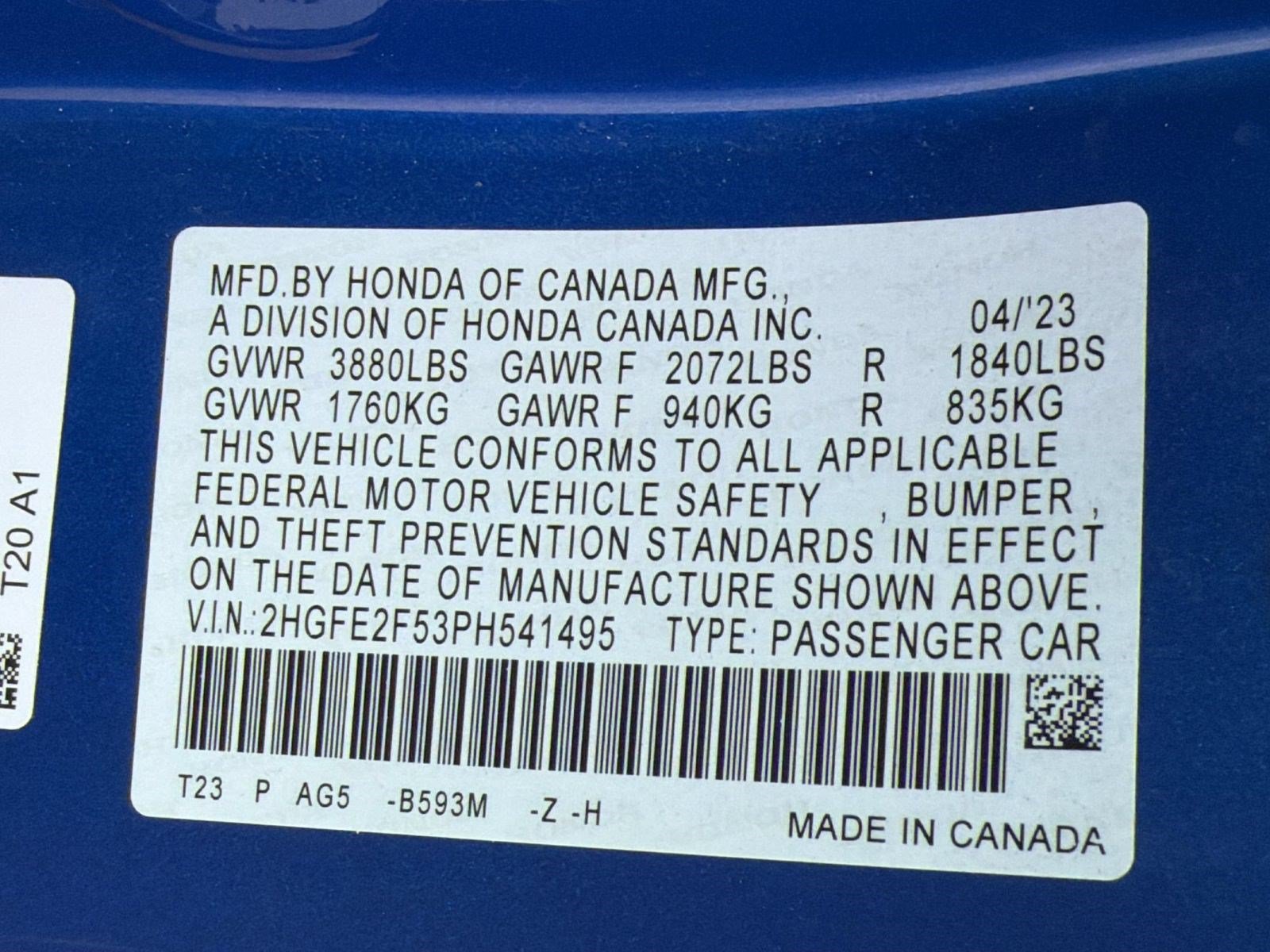 Used 2023 Honda Civic Sport image 22