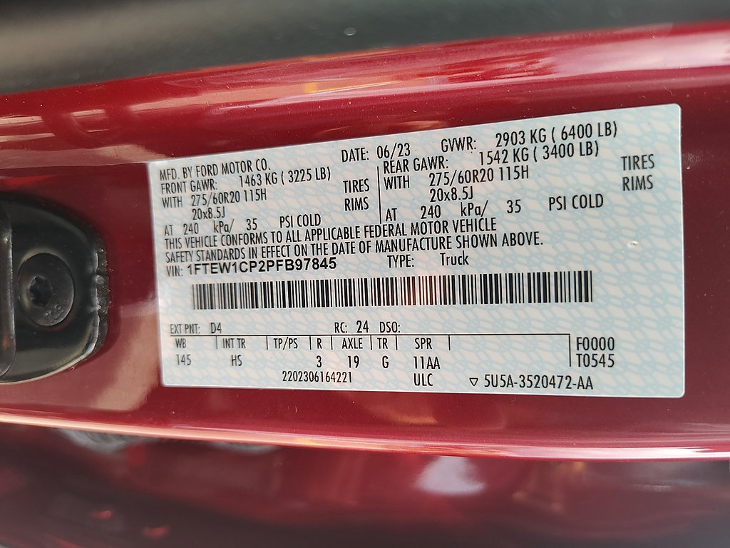 Certified 2023 Ford F150 Lariat w/ Equipment Group 502A High RWD image 28