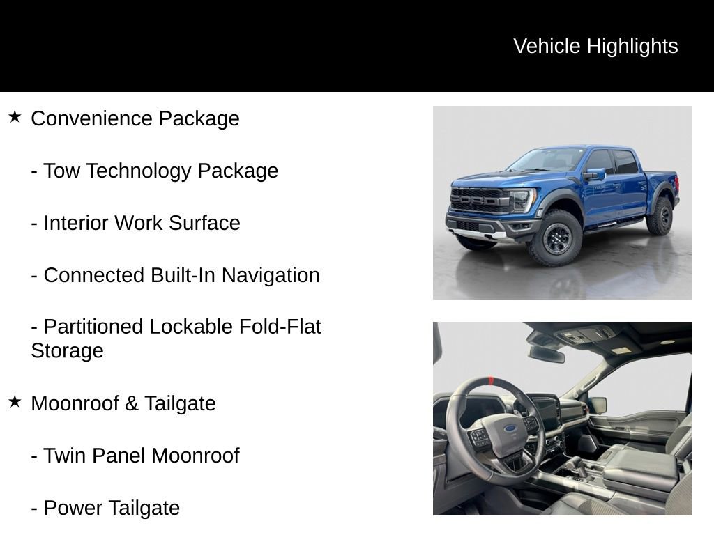 Certified 2022 Ford F150 Raptor w/ Equipment Group 801A High AWD/4WD image 11