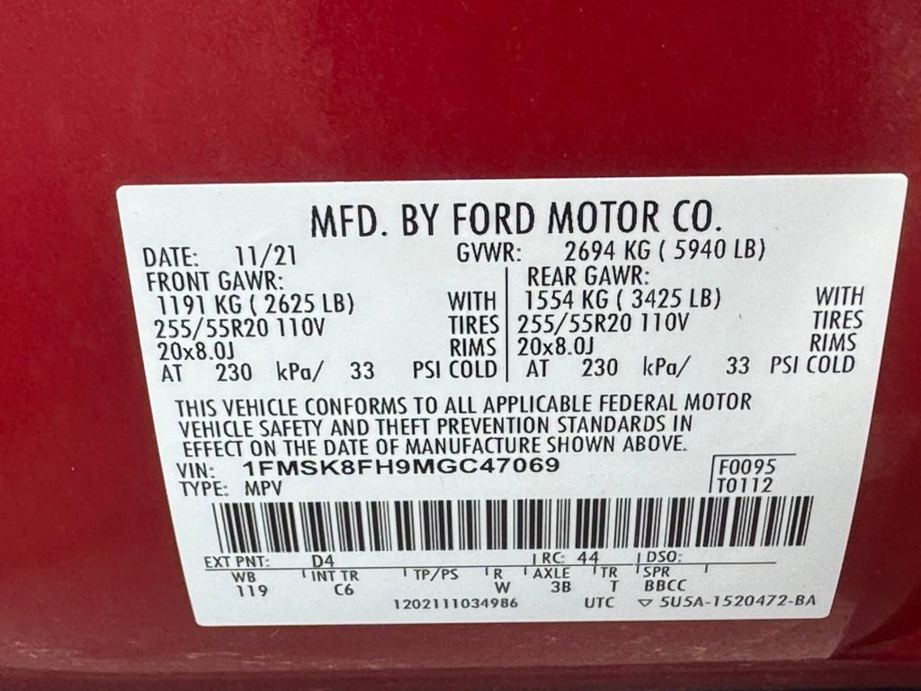 Certified 2021 Ford Explorer Limited w/ Equipment Group 301A AWD/4WD image 55