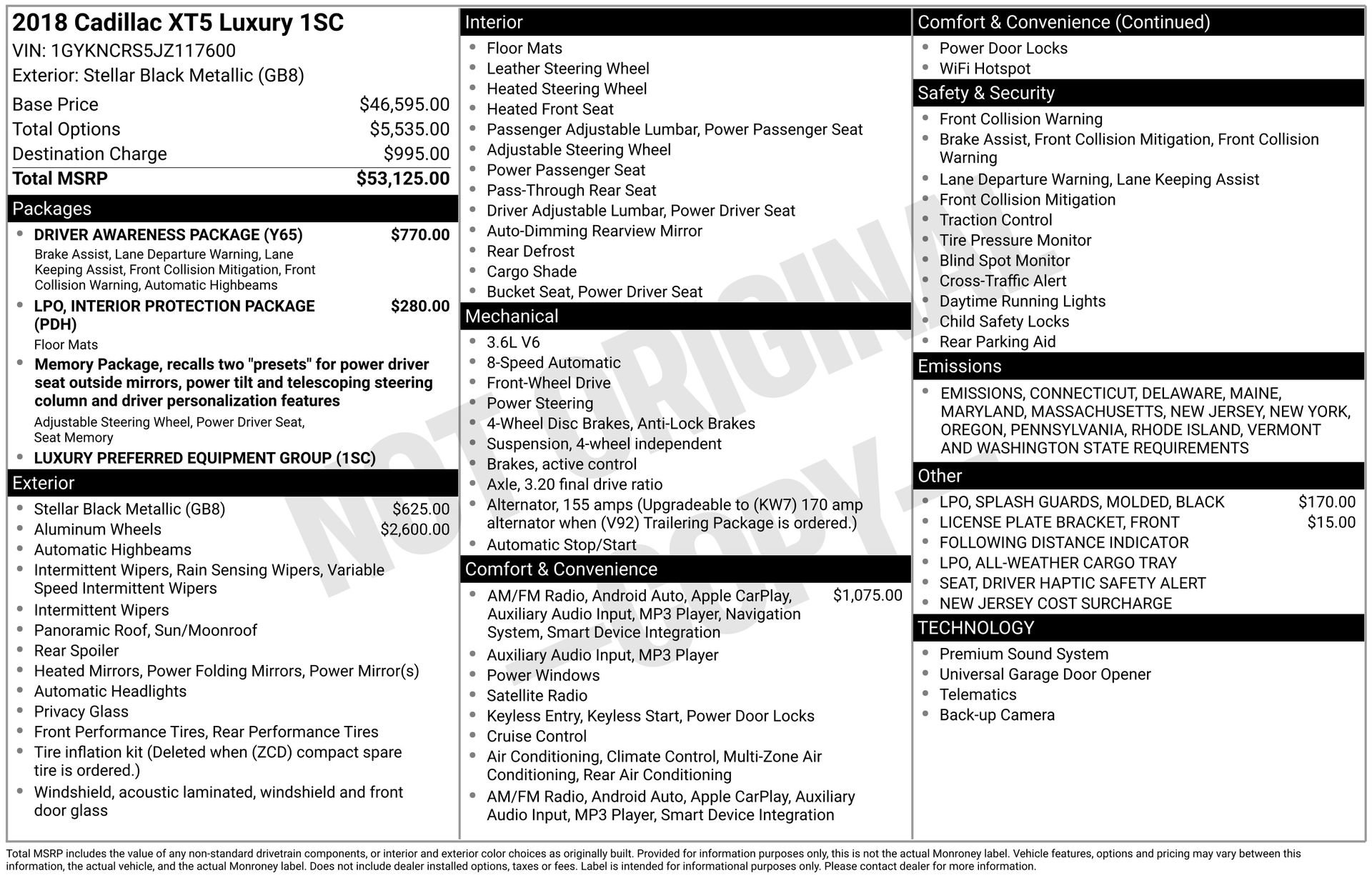 Used 2018 Cadillac XT5 Luxury w/ Driver Awareness Package image 33