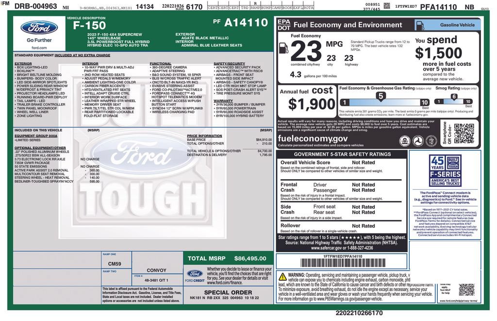 Certified 2023 Ford F150 Limited AWD/4WD image 6