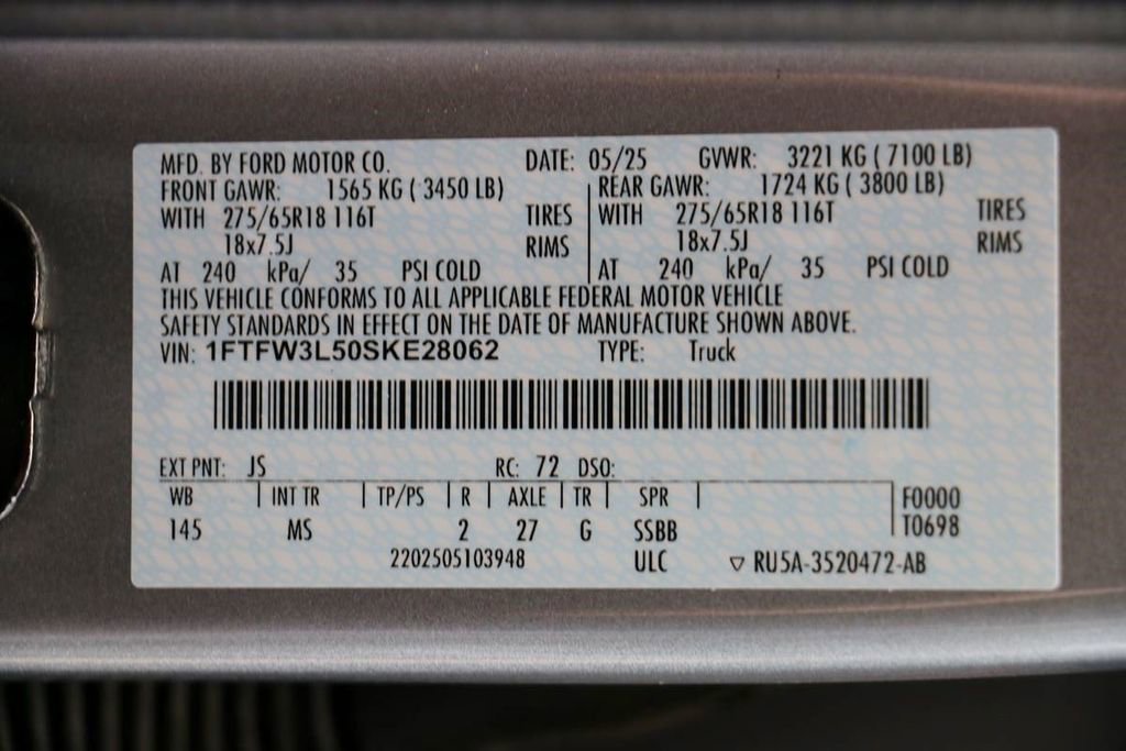 Certified 2025 Ford F150 XLT w/ Equipment Group 301A Standard AWD/4WD image 34