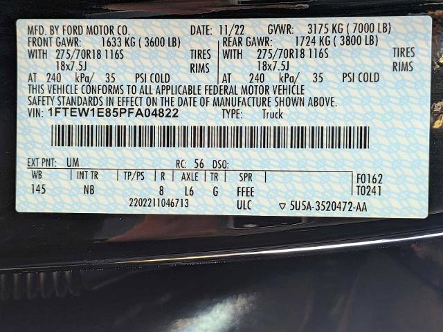 Certified 2023 Ford F150 Tremor w/ Equipment Group 402A High image 36