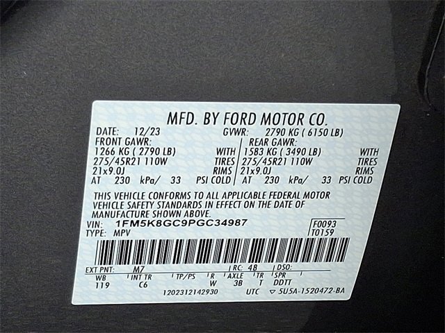 Certified 2023 Ford Explorer ST w/ Equipment Group 401A image 34