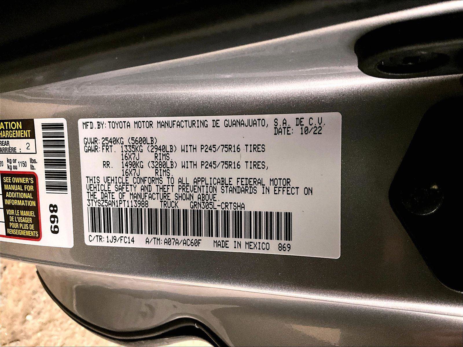 Used 2023 Toyota Tacoma SR5 w/ SX Package AWD/4WD image 33