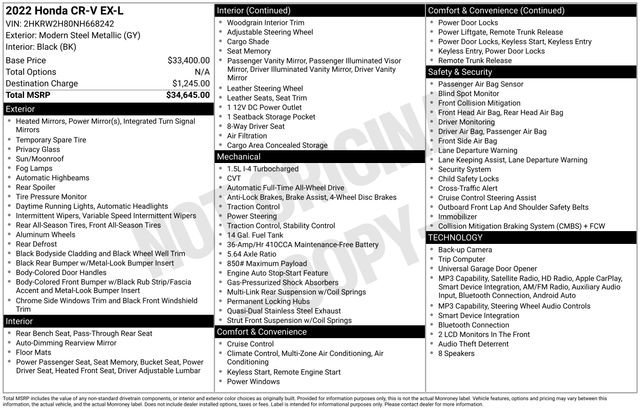 Used 2022 Honda CR-V EX-L image 14